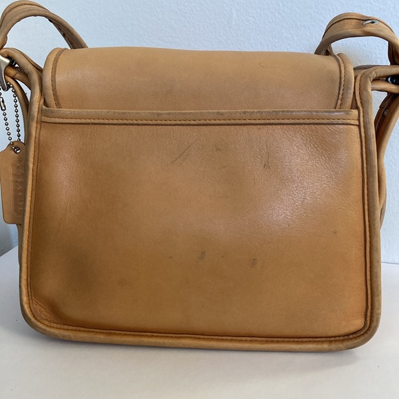 Coach Rambler's Legacy Vintage Tan Leather Shoulder Crossbody Bag 9061 - Picture 4 of 16